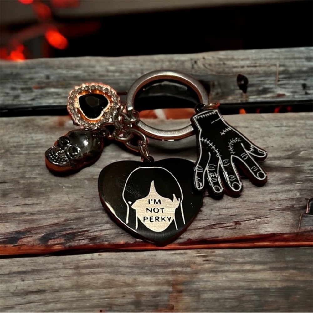Wednesday Adams & The Thing KeyChain Metal Charm Keychain